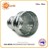 Full Metal ‎Fan Exhaust Duct Reducer Adapter Connector 100mm 150mm 200mm 250mm