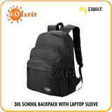 30L School Backpack Student Bag with Laptop Sleeve Travel Rucksack Daypack