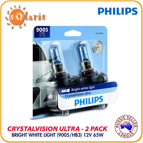 Philips CrystalVision Ultra 9005/HB3 CVB2 Bright White Xenon Look Headlight Bulb