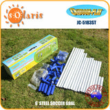 OUTDOOR PLAY 6ft Steel Portable Soccer Goal Kids Football Practice Net JC-5183ST