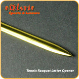 Brass Tennes Racquet Letter Opener for Trophy or Gift