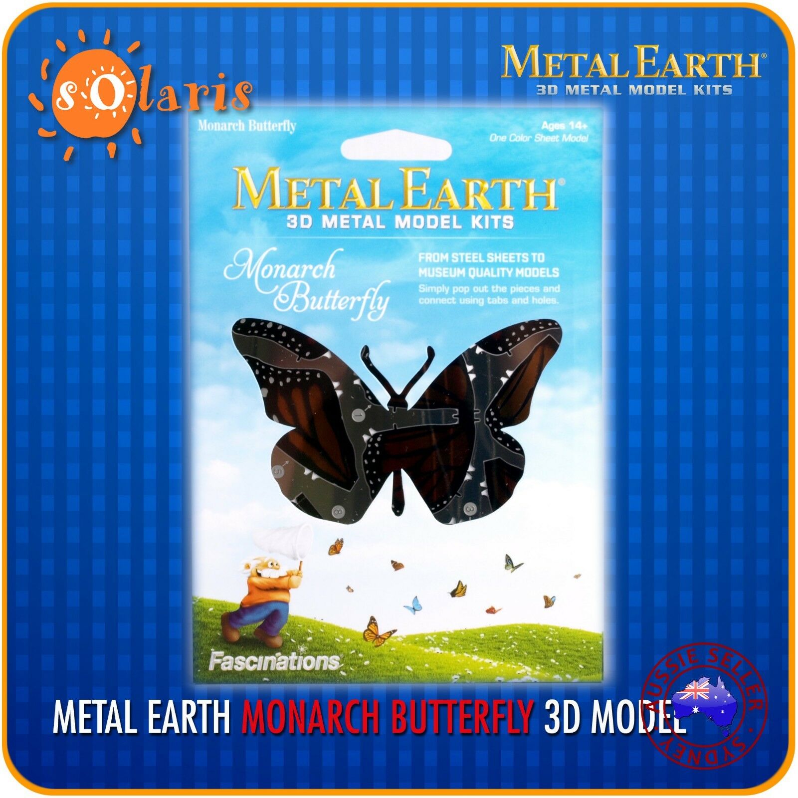 Metal Earth Monarch Butterfly Steel Model Kit