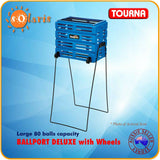 TOURNA BALLPORT Deluxe with Wheels Tennis Ball Pickup Basket - BLUE