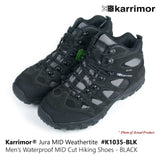 KARRIMOR Jura MID Weathertite Mens Waterproof Walking Hiking Camping Shoes-BLACK