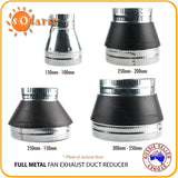 Full Metal ‎Fan Exhaust Duct Reducer Adapter Connector 100mm 150mm 200mm 250mm