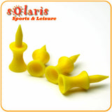 50 x Plastic Golf Step Tees 34 mm (1 3/8 inches) Yellow Castle Tees