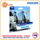 Philips CrystalVision Ultra 9006/HB4 CVB2 Bright White Xenon Look Headlight Bulb