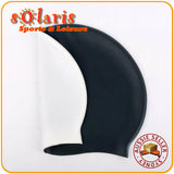 3x Silicone Swim Caps Dual Split Colored One Size Fit All for Adult and Teenager