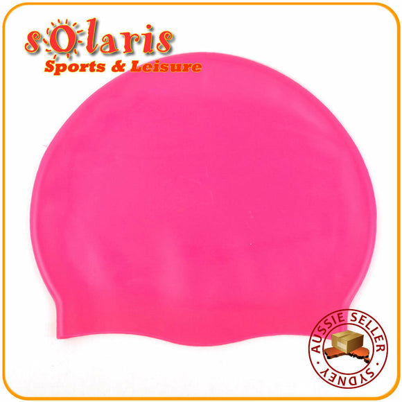 3x Silicone Swim Caps Single Colored One Size Fit All for Adult and Teenagers