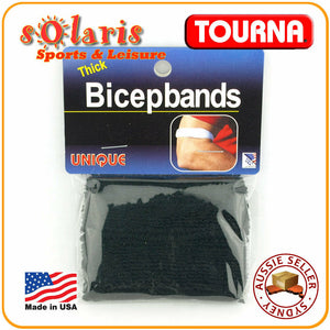 2x UNIQUE 1 inch Bicep Bands Made of Thick USA Terry Cotton High Sweat Absorbant
