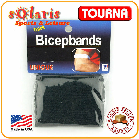 2x UNIQUE 1 inch Bicep Bands Made of Thick USA Terry Cotton High Sweat Absorbant