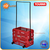 TOURNA BALLPORT Deluxe with Wheels Tennis Ball Pickup Basket - RED