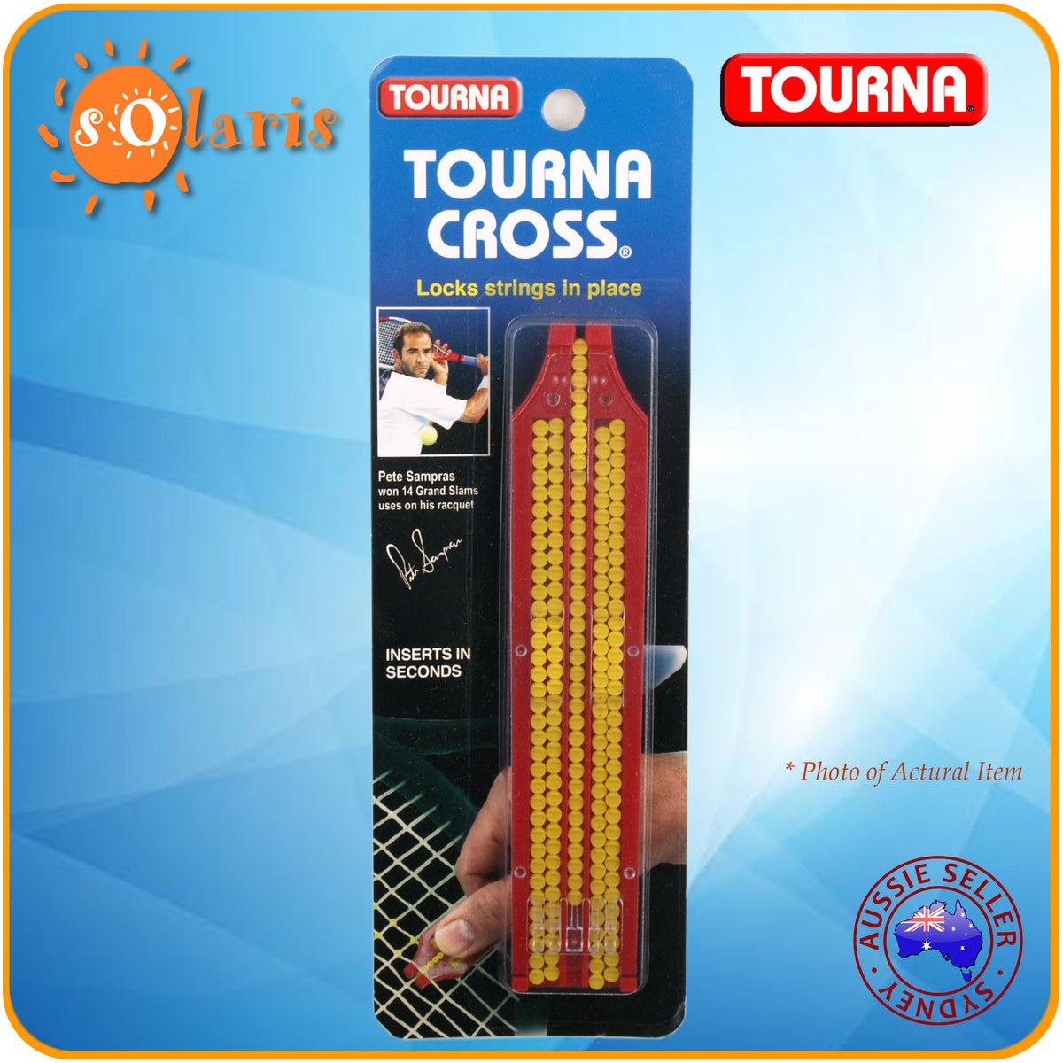 TOURNA Cross Tennis Racquet String Saver with Applicator – Solaris ...