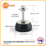 4x Air Conditioner Anti Vibration Rubber Mounts Adjustable Height Stands Feet